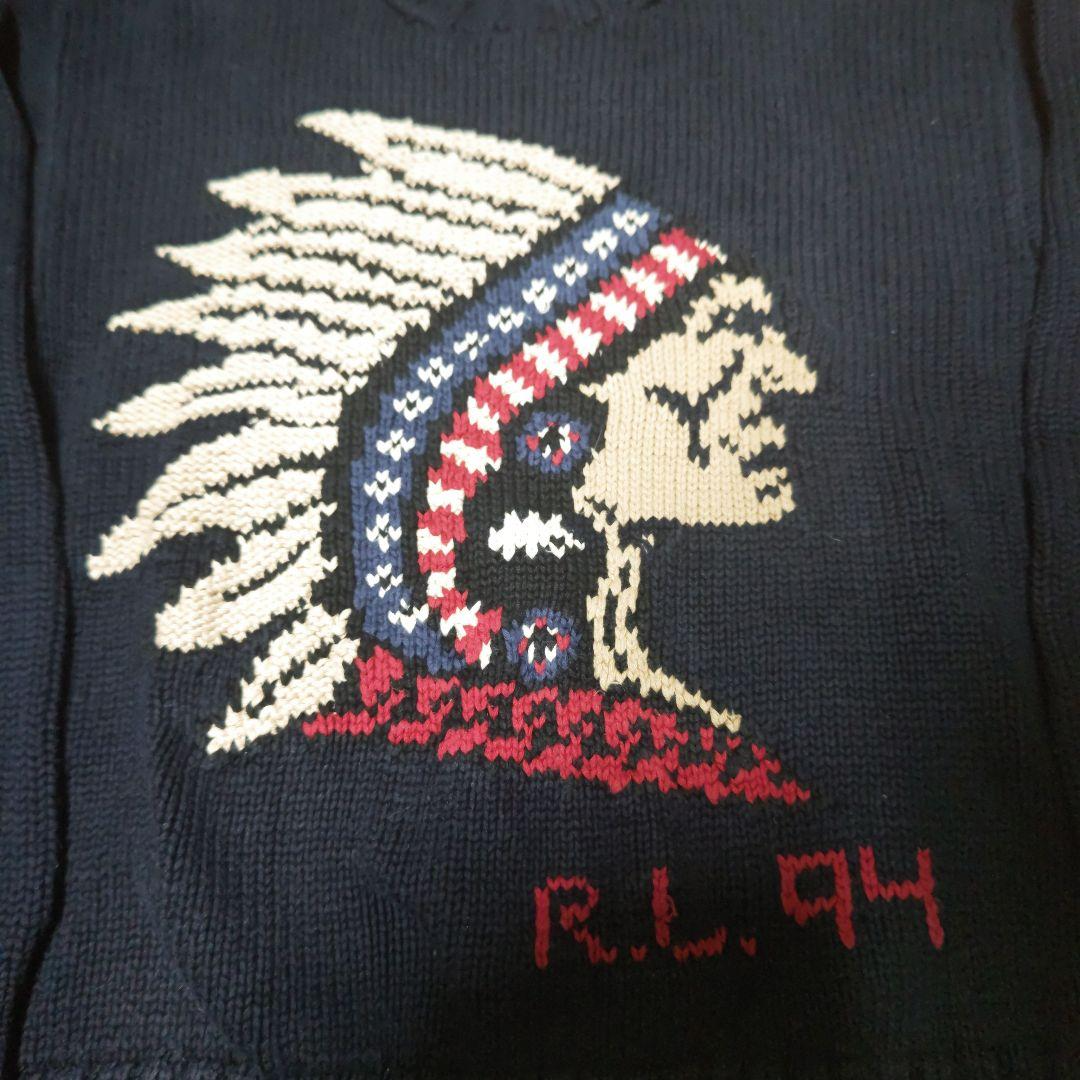 Ralph Lauren Polo 1994 Indian Head Knit Sweater Size Large From