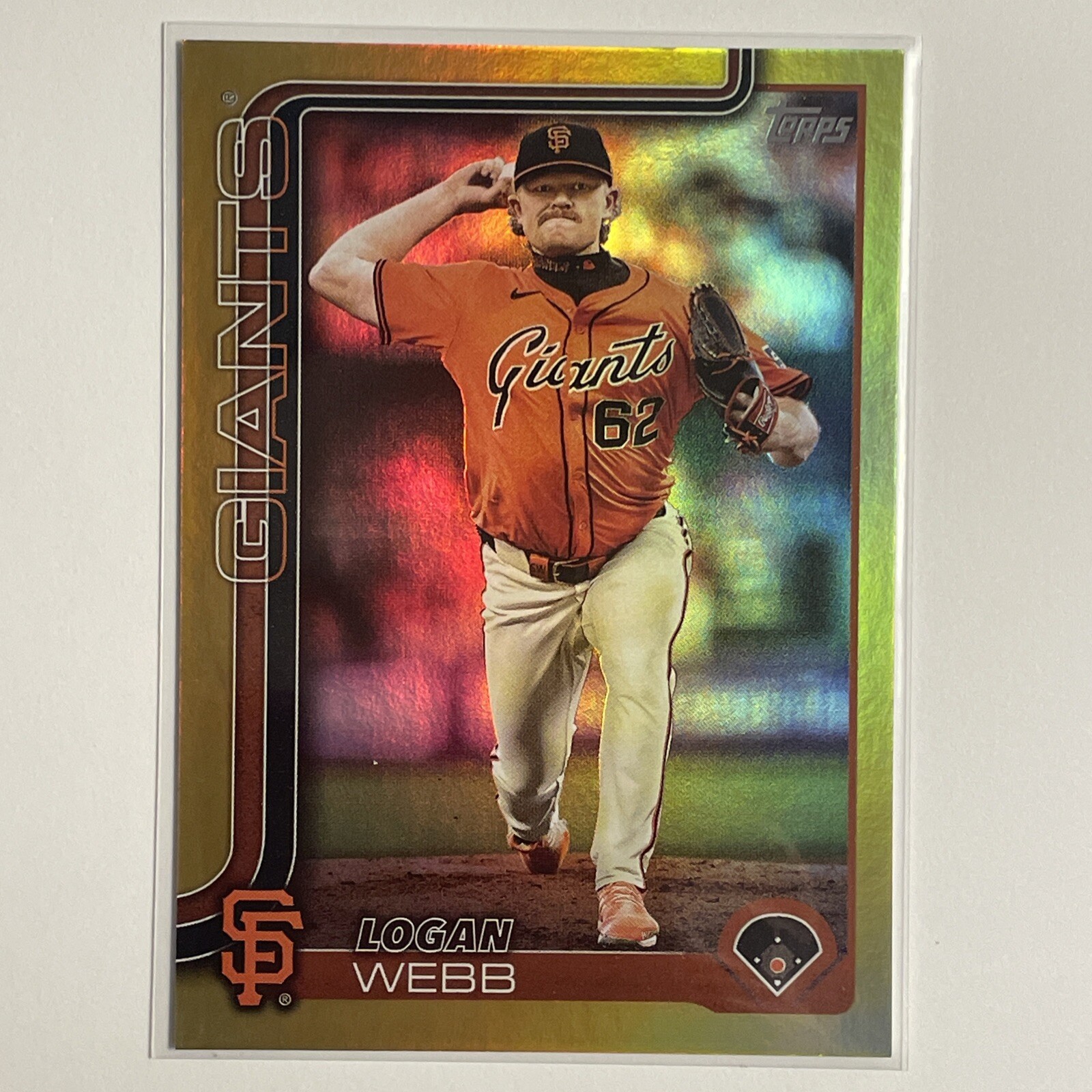 2025 Topps Series 1 #242 Logan Webb Gold Foil /50 Giants