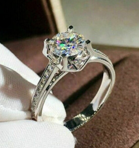 1.78 CT CZ Pretty Wedding Ring 925 Silver Plated Delight Ring For Gift to her