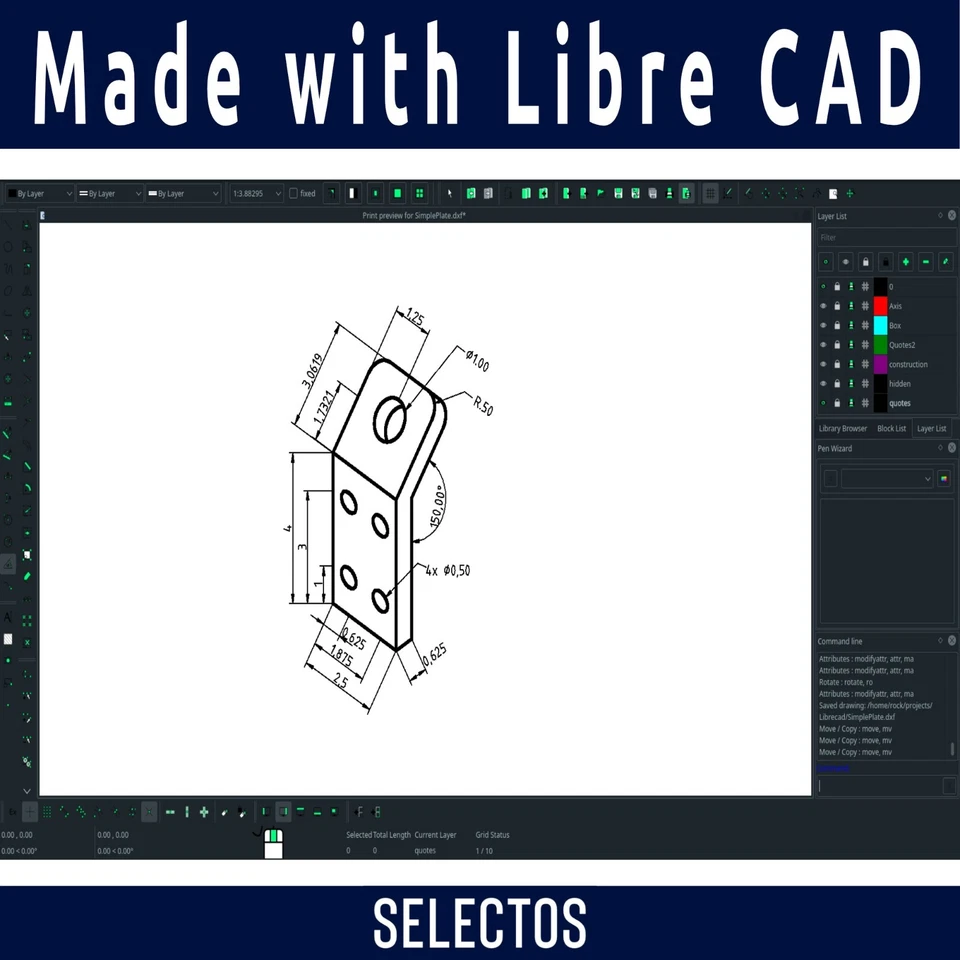 2025 Libre CAD 2D Design Software CD for Windows & Mac + PDFs Install, Manual - Image 3 of 4