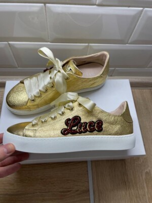 Stokton Luse  Woman's Sneakers Gold Coloured  Made in Italy EU37/UK5/US7/23.5cm