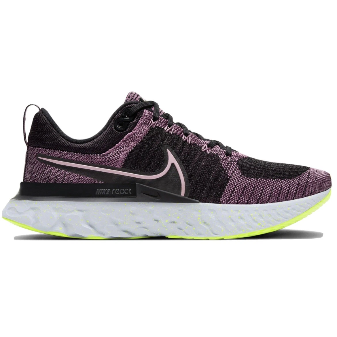 Nike women's react infinity top run flyknit running shoes lilac
