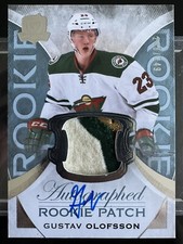 2014-15 Upper Deck The Cup Gustav Olofsson Rookie Patch Auto Nice Patch Wild