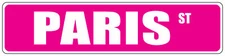 Pink Aluminum Weatherproof Road Street Signs Paris Home Decor Wall