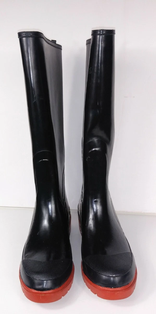 Steel Shank sz 7 RUBBER 16 inch Black MENS BOOTS
