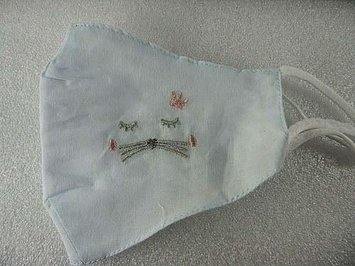KIDS CHILDREN YOUTH FACE COVER MASK WASHABLE REUSABLE ASST KITTY FACES FREE SHIP - Picture 12 of 16