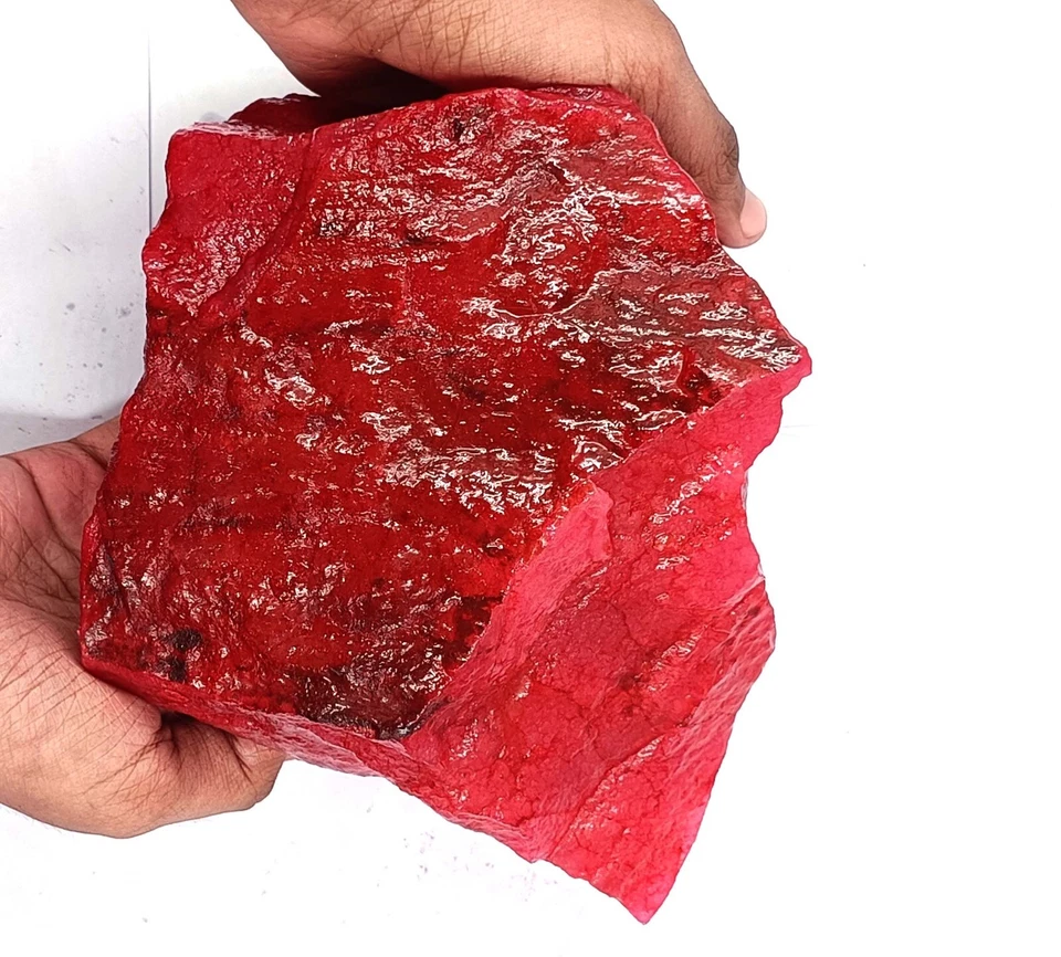 DYED 20000.00 Ct/4 KG Red Ruby Uncut Rough Certified Loose Gemstone GVJ - Image 4 of 4