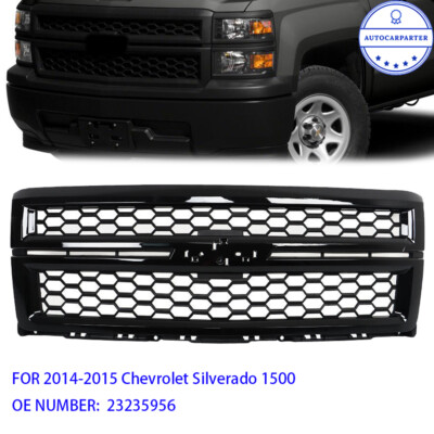 Spec D Tuning HG SIV1915LTGB GL SPECD Honeycomb Hood Grille | Glossy Black (19 22 Chevrolet