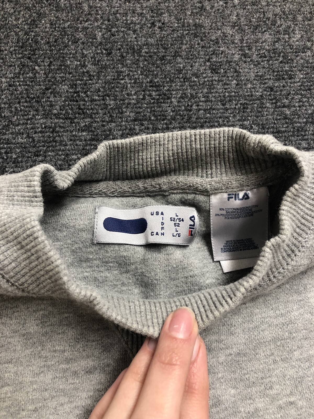 Fila Grey Basic Pullover Crewneck Sweatshirt Loun… - image 6