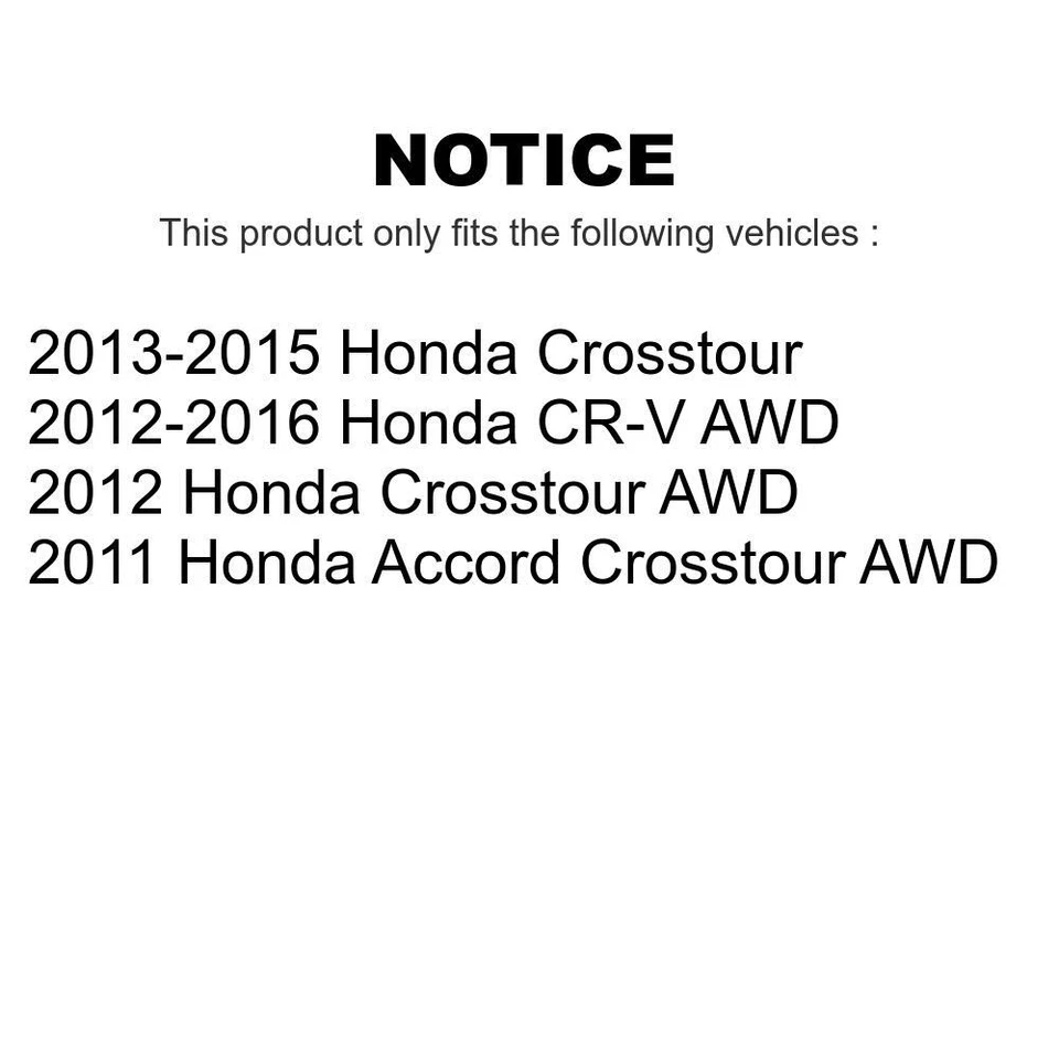 Front Brake Rotors & Ceramic Pads Kit for Honda Crosstour 2012-2015 5 Lug Foto 2 de 2