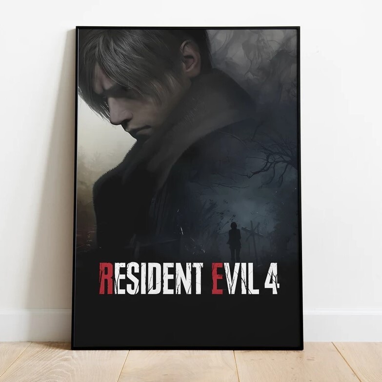 Resident Evil 4 Poster, Wall Art & Home Decor, Survival Horror Video Game Poster