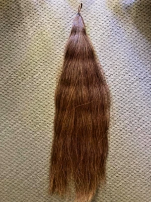 DOUBLE False Tail Dark CHESTNUT Genuine Horse 90CM 35“ False Horse Tail 360g - Bild 1 von 4