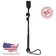 18 Inch Riding Crop Cowhide Leather Horse Whip Crop for Equestrian Horses