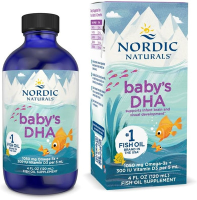 Baby S DHA, Unflavored - 4 Oz - 1050 Mg Omega-3 + 300 IU Vitamin D3 - Support...