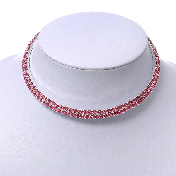 Pink stone shop choker