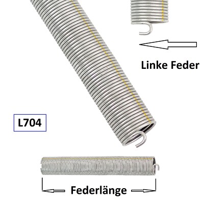 1 Stück Torsionsfeder L704 / L24 für Hörmann Garagentor Garagentorfeder Torfeder