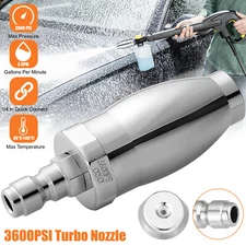 3600PSI Pressure Washer Turbo Rotating 3.0 GPM Nozzle w/1/4 Inch Quick Connect