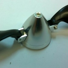 Prop pieghevole 9 x 5 con trottola in alluminio albero 2,3 mm 3/32 pollici con lame di ricambio