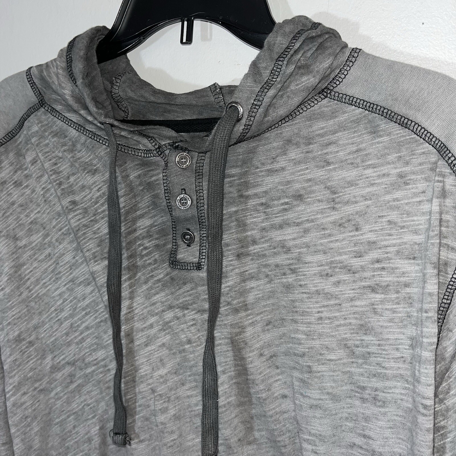 Dream Supply by ZIMEGO pullover shirt 2 tone gray Long Sleeve Sz L image 2
