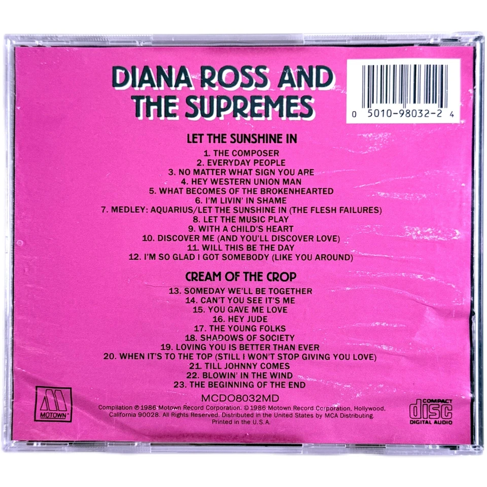 Diana Ross And The Supremes Let The Shine In / Cream Of The Crop CD JAPAN PRESS Foto 2 de 4