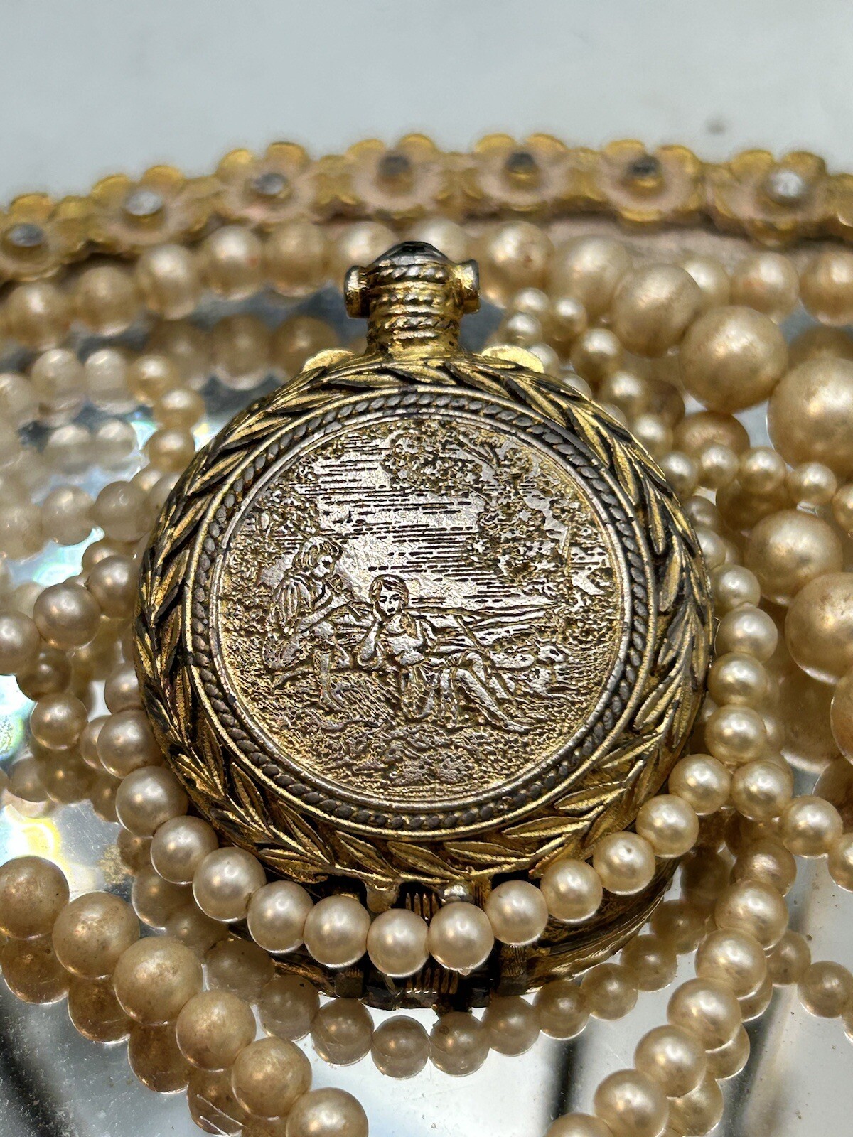 Vtg Max Factor Solid Perfume Locket/ Pendent 1.5”… - image 10