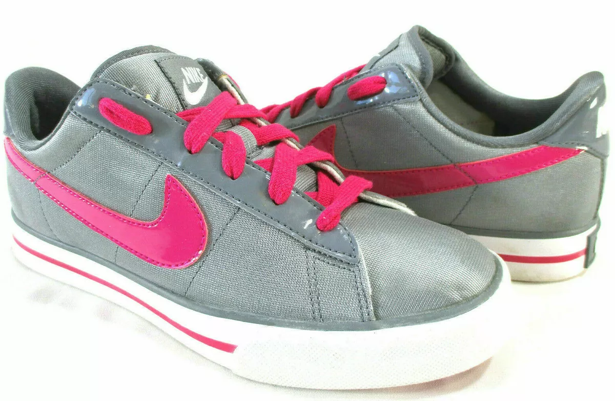 NIKE Sweet Classic Textile Patent Leather 7.5 Stealth Silver Pink |