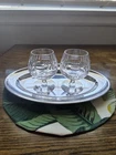 Tiffany & Co. Vintage Etched Crystal Brandy Snifter Cocktail Glasses Set Of 2