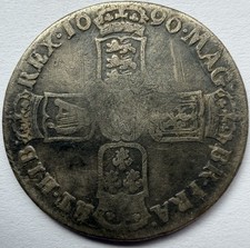 1696 William III Silver Shilling – Fine – 5.80g (A18)