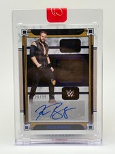 2024 Panini Three Count WWE Josh Briggs Blue Memorabilia Autograph /99 - Sealed