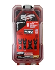 New Milwaukee 49-10-9208 Universal Fit Oscillating Multi-Tool Blade Kit 8-Piece