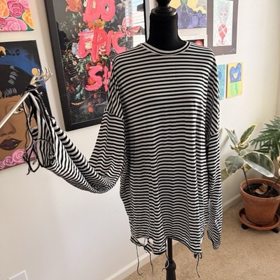 Drop Dead Wicca 2021 XXL Stripe Long Sleeve Top Goth Grunge Unisex