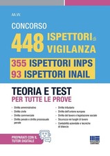Concorso 448 ispettori di vigilanza, 355 ispettori INPS e 93 ispe