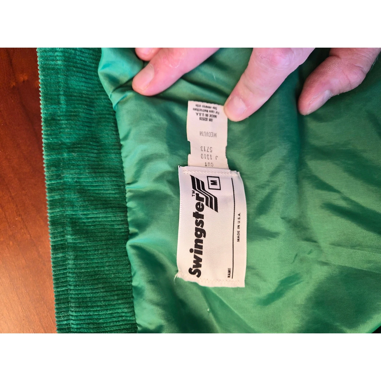 Vintage Swingster Pioneer Seed Green Bomber Jacket M USA - product detail image 7