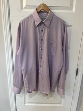 VTG Yves Saint Laurent Mens Dress Shirt 16 34/35 Lavender Purple Designer