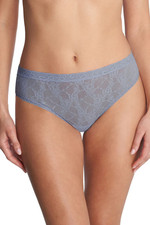 NEW 22 NATORI 771303 BLISS ALLURE LACE THONG UNDERWEAR OCEAN STORM SZ OS