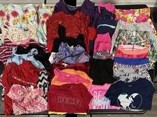 Big Lot Girls Clothes Size 10-12 Spring Summer Dresses, Tops, Bottoms-25 Items