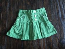 Vintage Gap Kids Green Pleated Skort Skirt Shorts Adjustable Waist Girls Size 4R