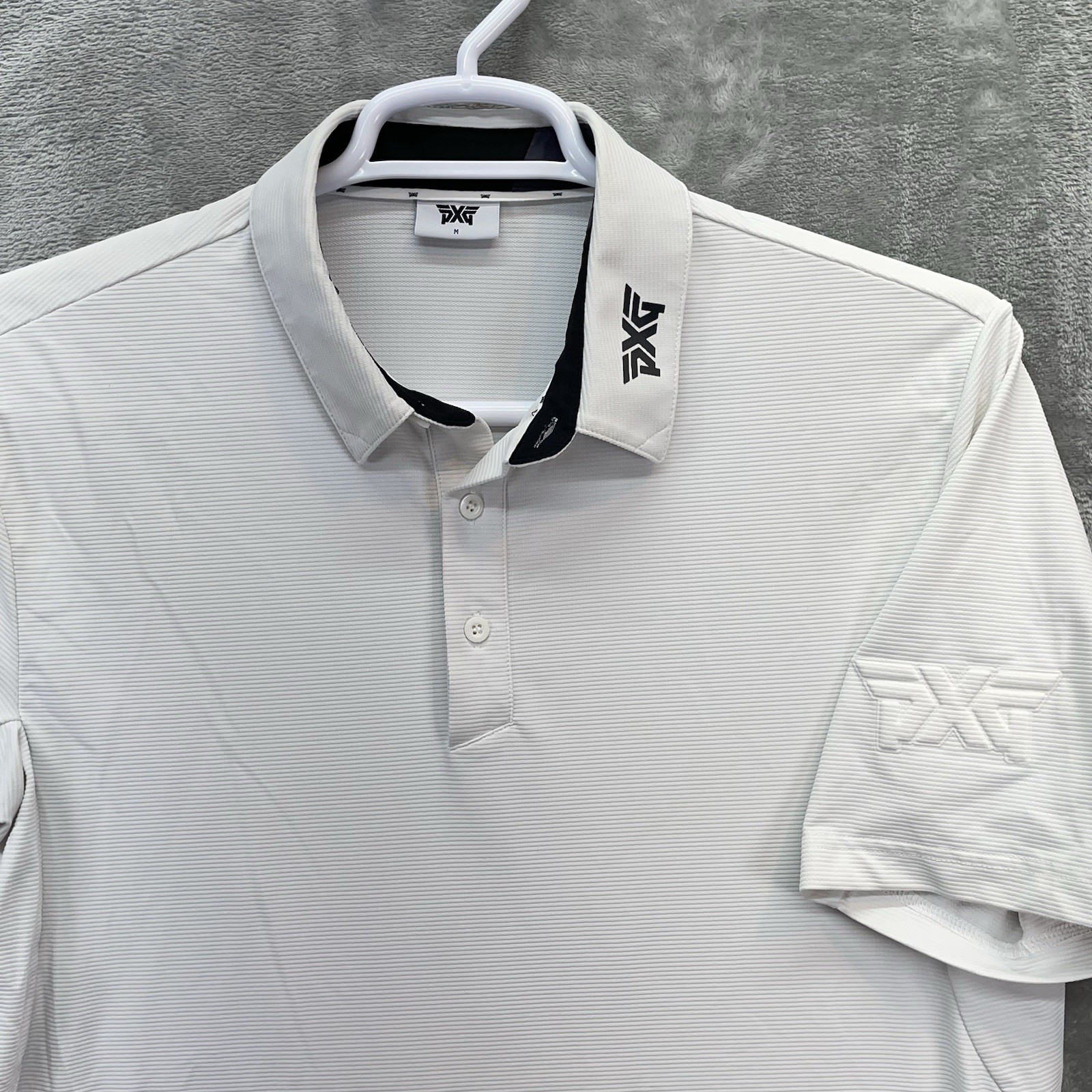 PXG parsons extreme golf shirt men medium polo performance tour stretch white