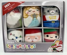 Squishmallows 2021 Classic Holiday Squad Ornament Set Christmas Ed. - set of six