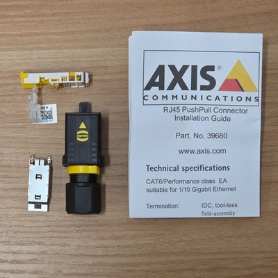 AXIS RJ45 PushPull Connector PN:39680 Brand NEW ready to use, IP66 CAT5 Network