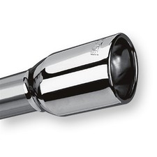 Borla Exhaust Tip 5.63 Oval Rolled Angle-cut Embossed Stainless Steel W 2-1...