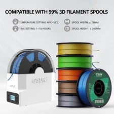 eSUN Filament Dryer Box Adjustable Dry Faster Smarter fr 1.75/2.85mm PLA/ABS/TPU