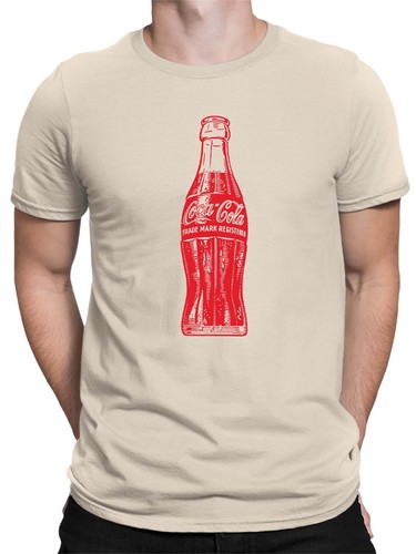 Coca-Cola Official Licensed Retro Contour Bottle Design Men's T-shirt - Picture 2 of 6