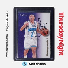1996 SKYBOX PREMIUM MUGGSY BOGUES AUTOGRAPHICS BLACK INK AUTO