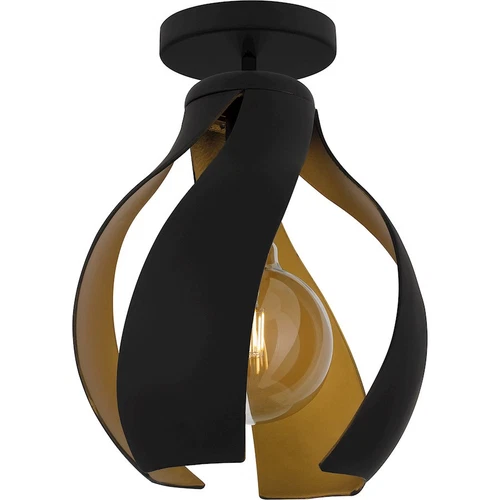 Quoizel Kiko 1 Light Semi-Flush Mount, Matte Black/Metal - QSF6739MBK - Picture 1 of 1