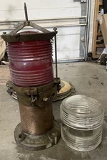 Antique Nautical Ships Light Buoy Light 1920’s Wallace & Tiernan. Extra Lens
