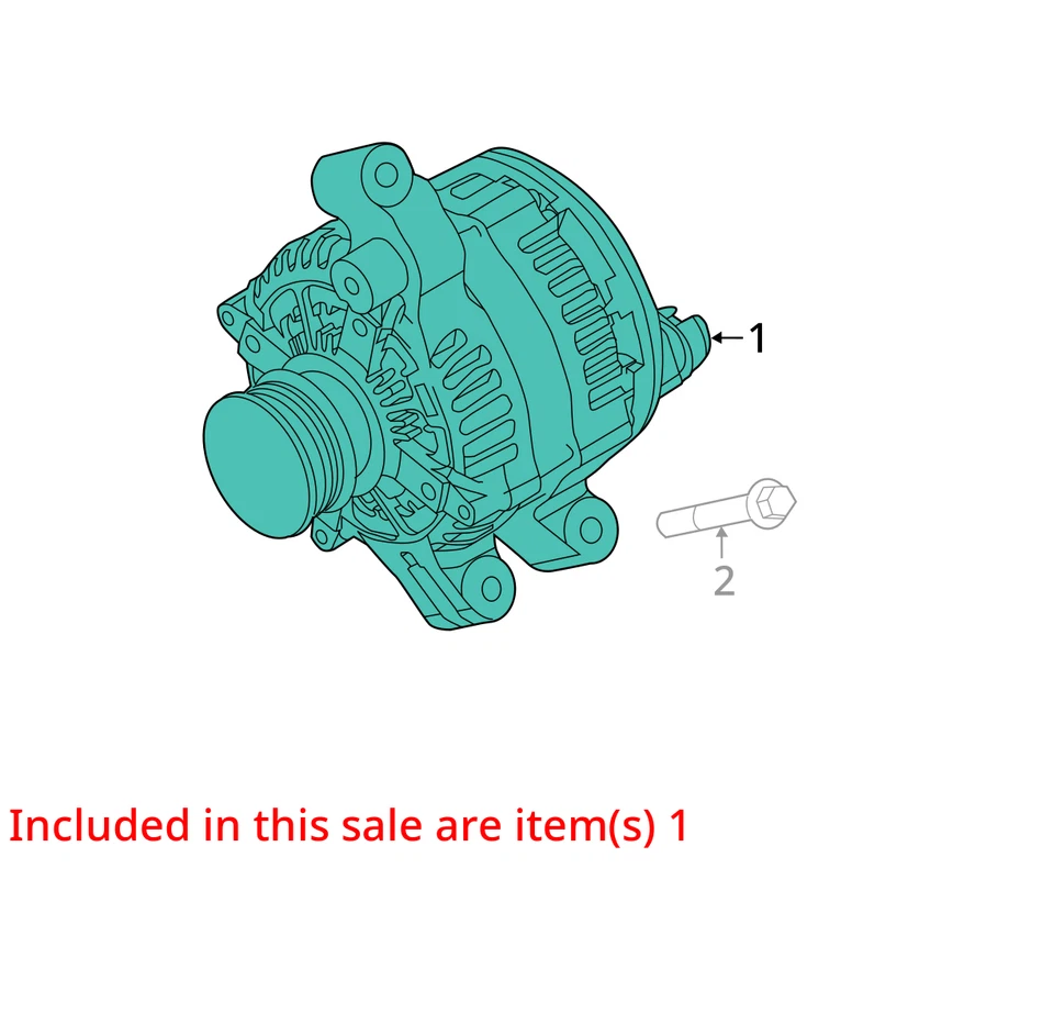 Alternator Turbo Thru 09/03/12 Fits 12-13 EXPLORER 2738355 - Image 3 of 4