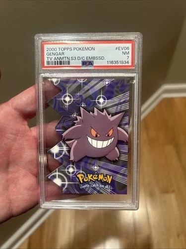 Die Cut GENGAR #EV06 2000 Topps Pokemon TV Animation S3 Embossed PSA 7 LOW POP
