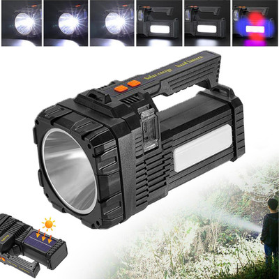 10000000LM Spotlight Rechargeable Flashlight Super Bright Outdoor Handheld Torch