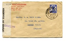 India 1945 censor cover Bombay R.M.S. to England, two different censors